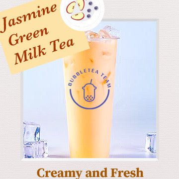 Jasmin Green Milk Tea - Bubble Tea Team